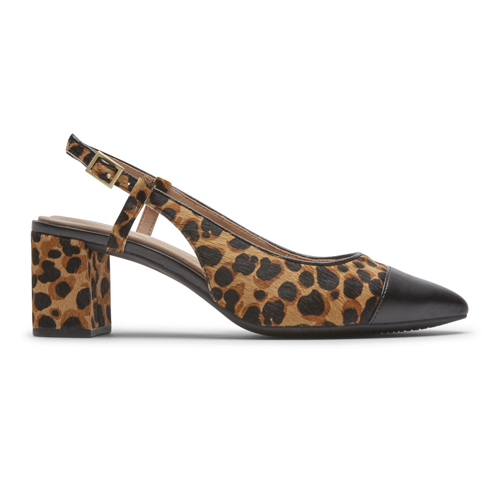 Rockport Womens Total Motion Salima Posted - Slingback Leopard - UIL905742